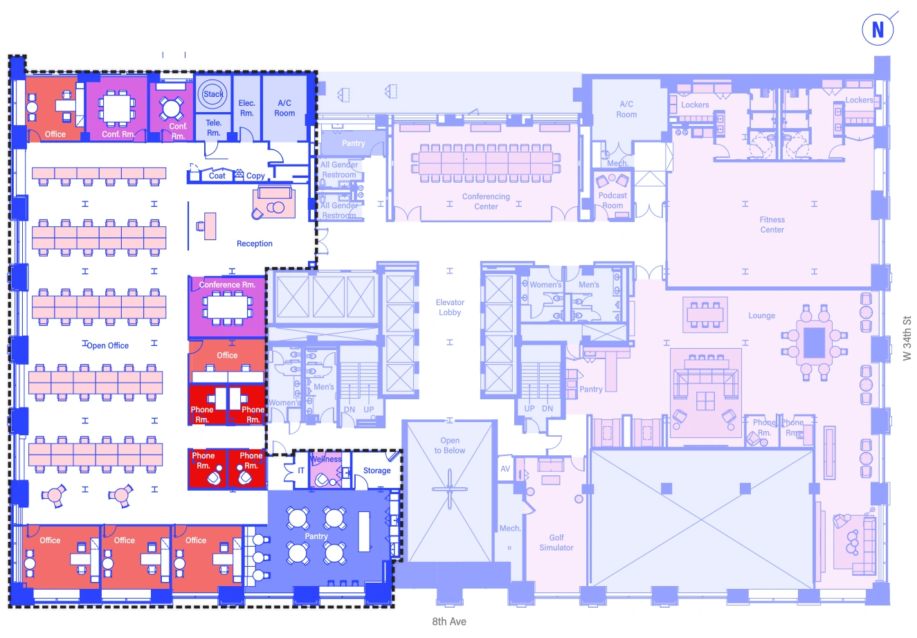 2nd floor office floorplan blueprint
