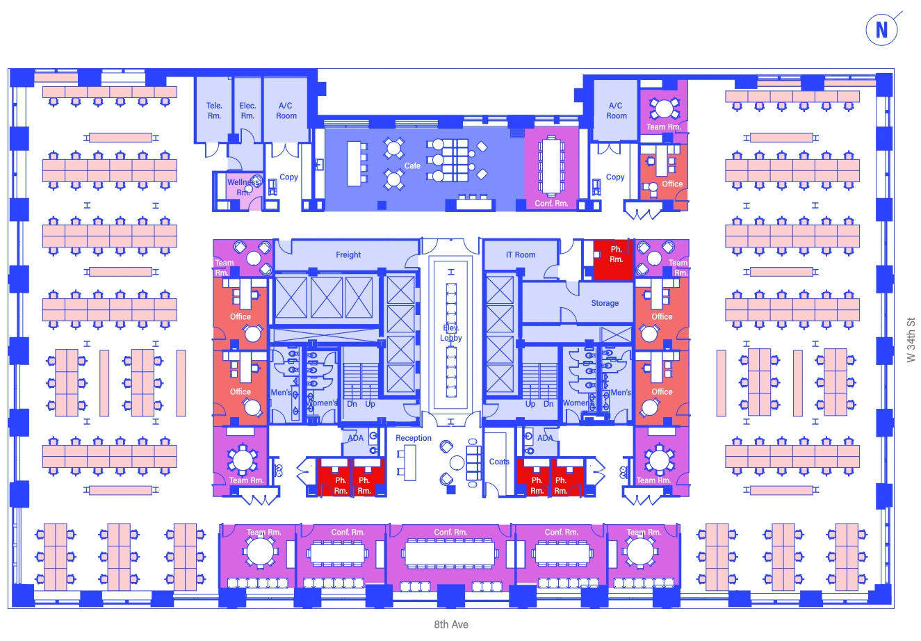 10th floor office floorplan blueprint