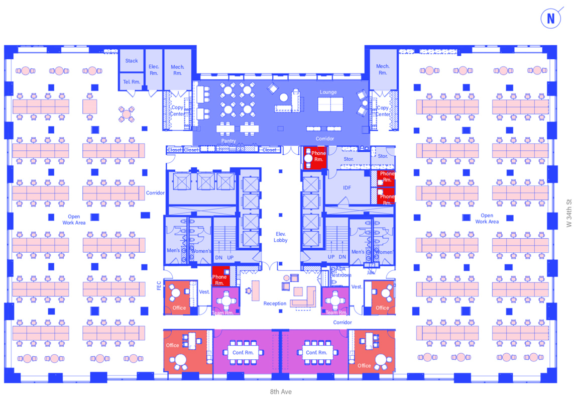 6th floor office floorplan blueprint