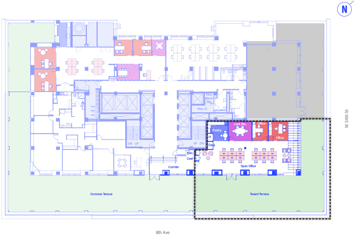 24th floor office floorplan blueprint A